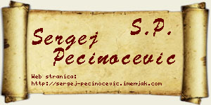 Sergej Pečinoćević vizit kartica